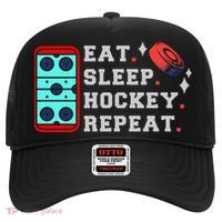 Eat Sleep Hockey Repeat Hat thumb 0