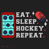 Eat Sleep Hockey Repeat Hat thumb 2