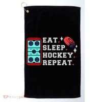 Eat Sleep Hockey Repeat Golf Towel thumb 0