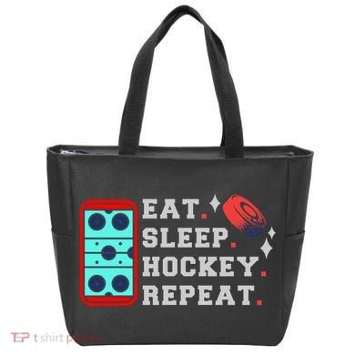 Eat Sleep Hockey Repeat Tote Bag
