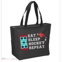 Eat Sleep Hockey Repeat Tote Bag thumb 2