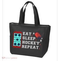 Eat Sleep Hockey Repeat Tote Bag thumb 3