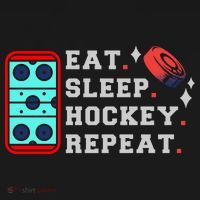 Eat Sleep Hockey Repeat Tote Bag thumb 4