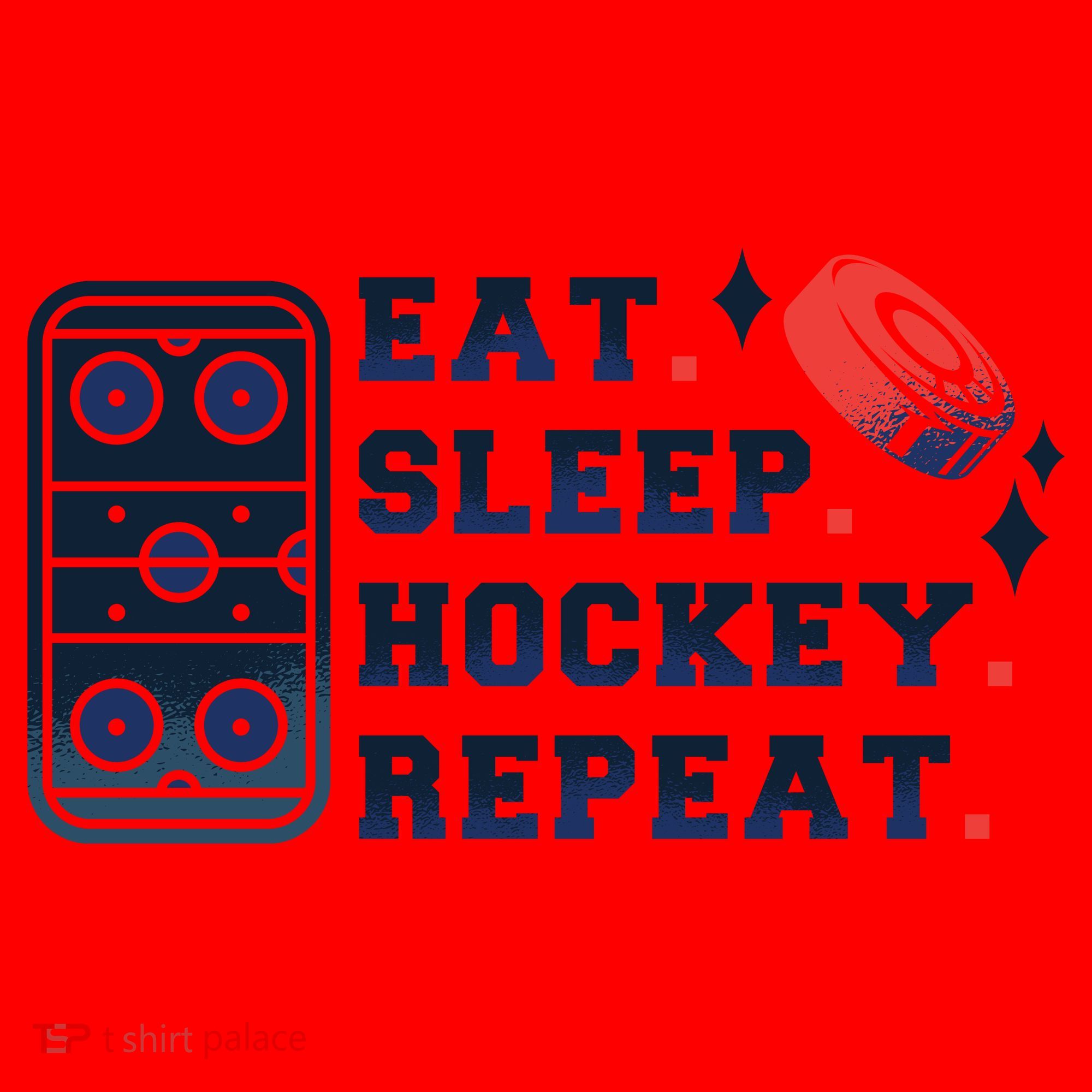 Eat Sleep Hockey Repeat Santa Hat