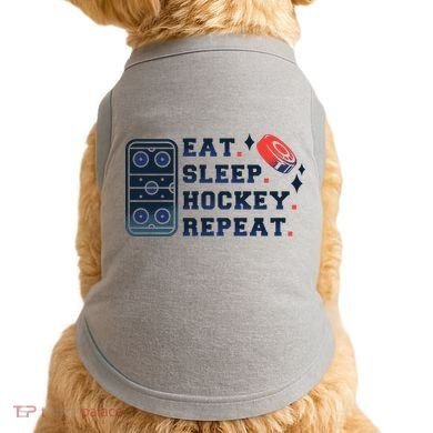 Eat Sleep Hockey Repeat Doggie Tank