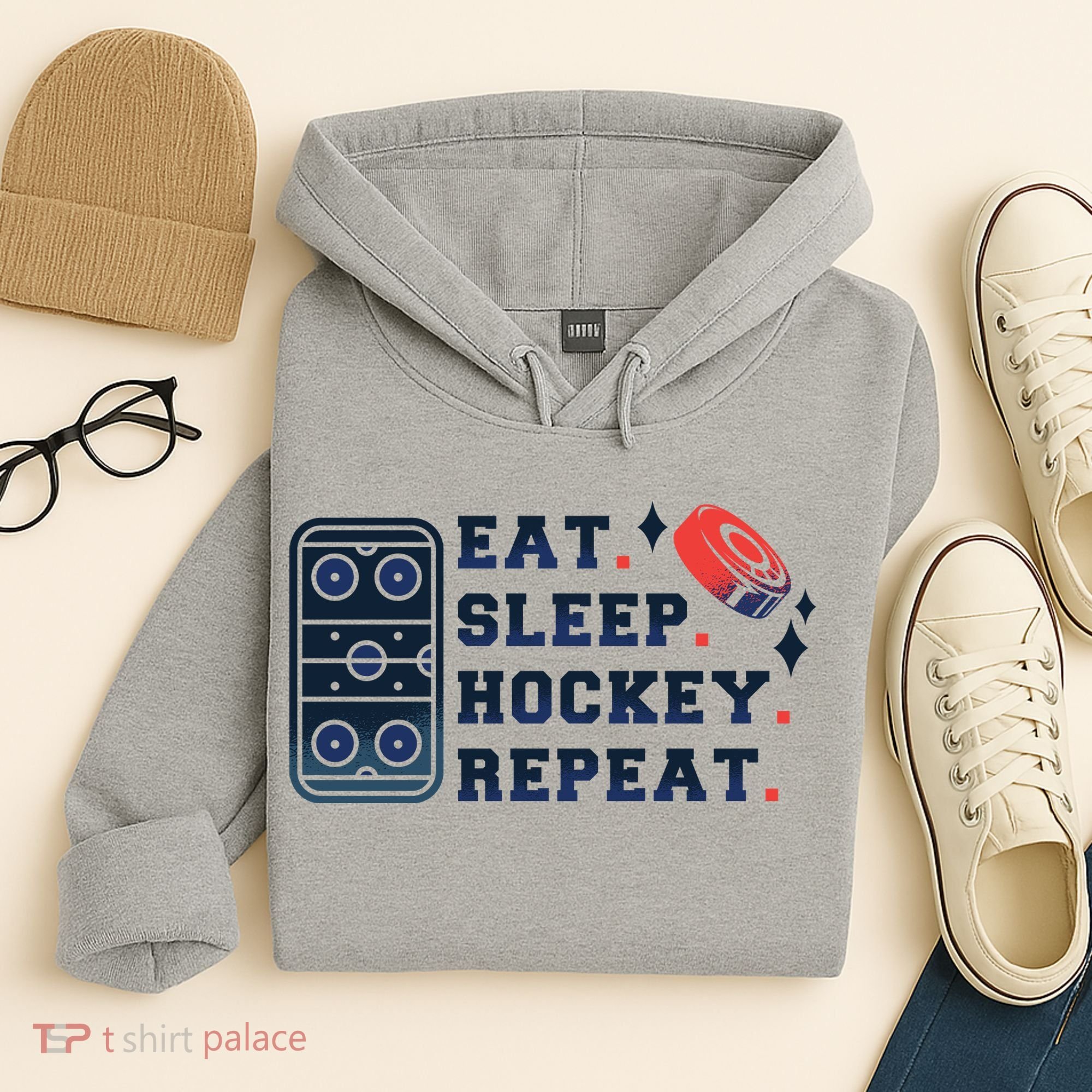 Eat Sleep Hockey Repeat Hoodie