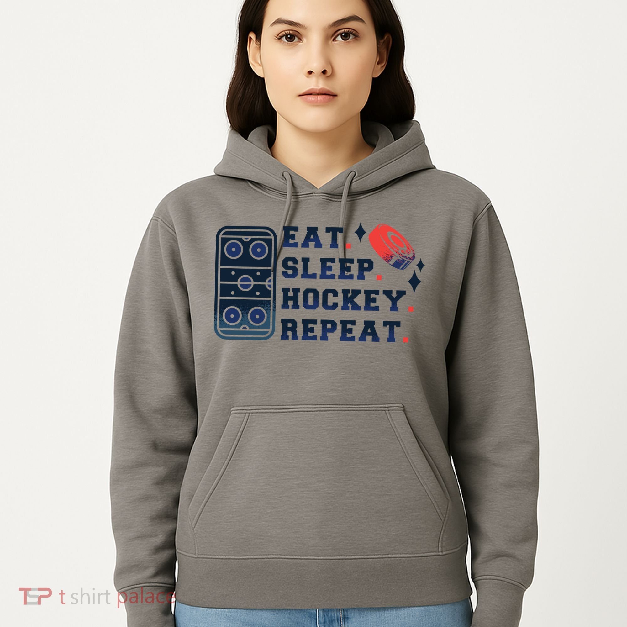 Eat Sleep Hockey Repeat Hoodie