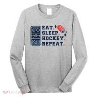 Eat Sleep Hockey Repeat Long Sleeve Shirt thumb 0