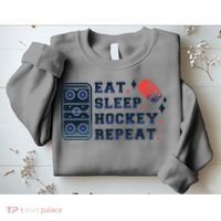 Eat Sleep Hockey Repeat Sweatshirt thumb 2