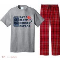 Eat Sleep Hockey Repeat Pajama Set thumb 0