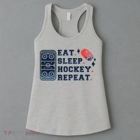 Eat Sleep Hockey Repeat Women's Tank Top thumb 3