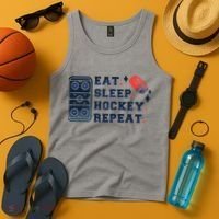 Eat Sleep Hockey Repeat Tank Top thumb 4