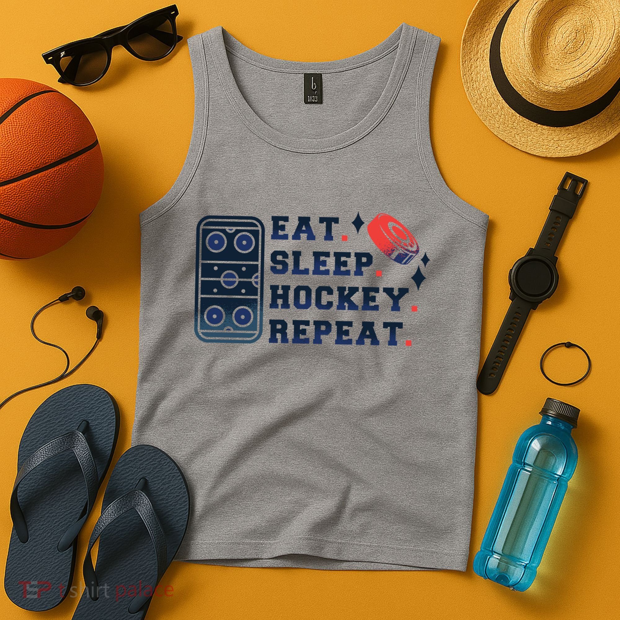 Eat Sleep Hockey Repeat Tank Top