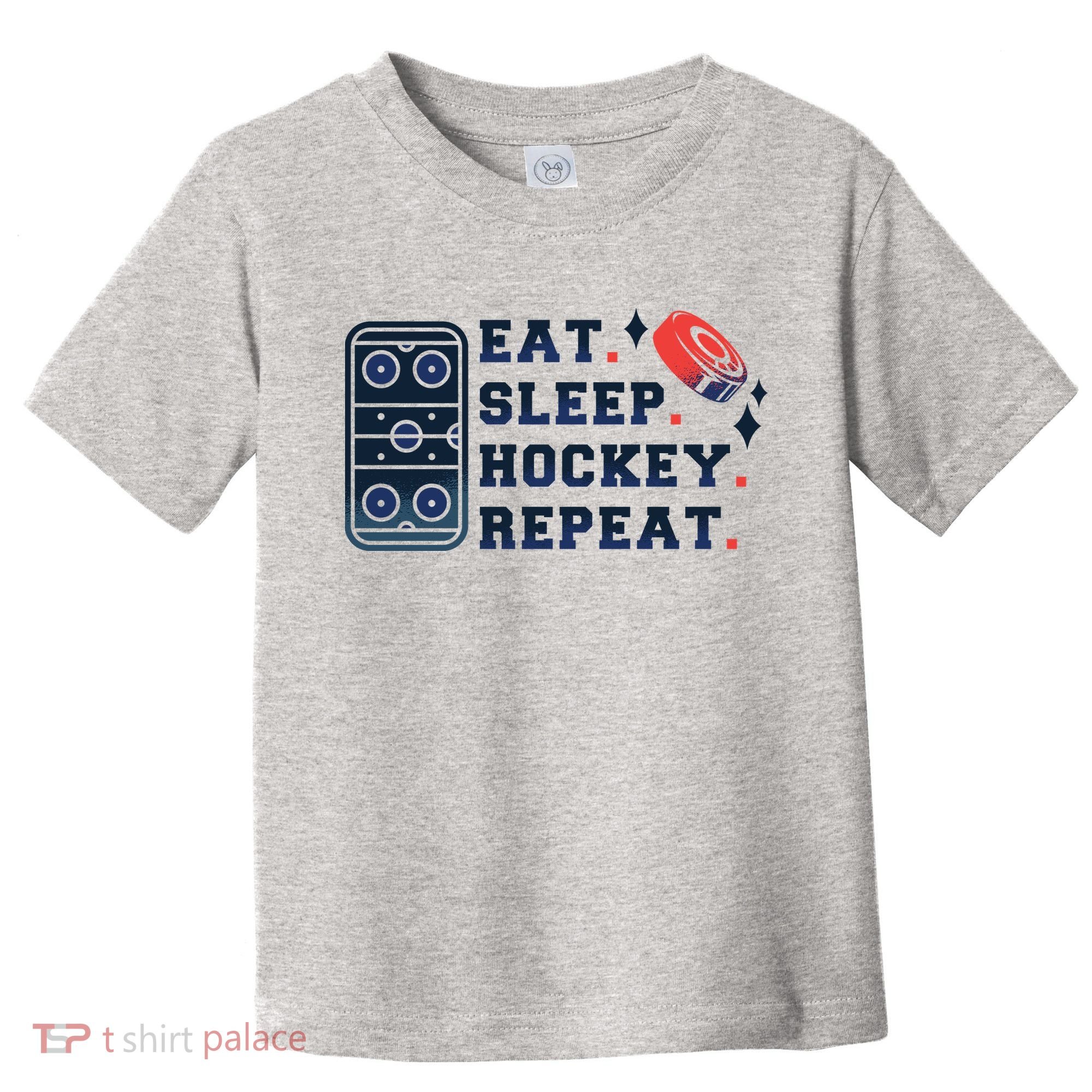 Eat Sleep Hockey Repeat Toddler T-Shirt