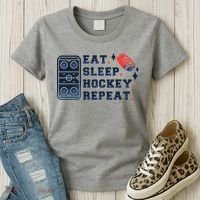 Eat Sleep Hockey Repeat Women's T-Shirt thumb 3