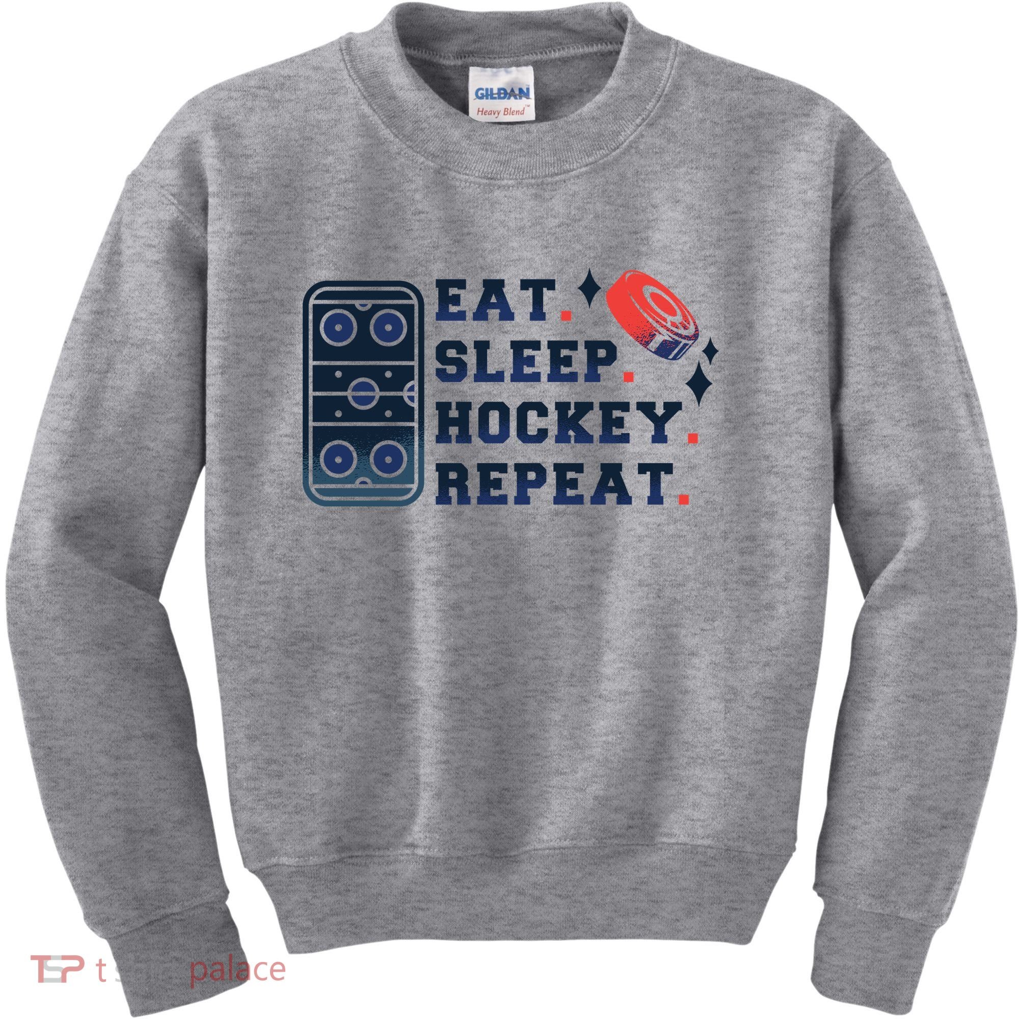 Eat Sleep Hockey Repeat Kids Sweatshirt