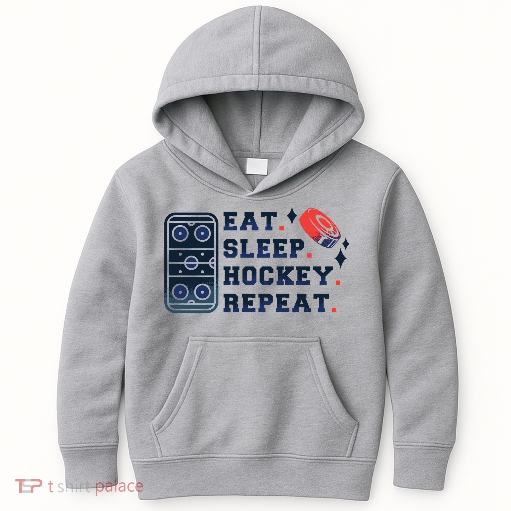 Eat Sleep Hockey Repeat Kids Hoodie