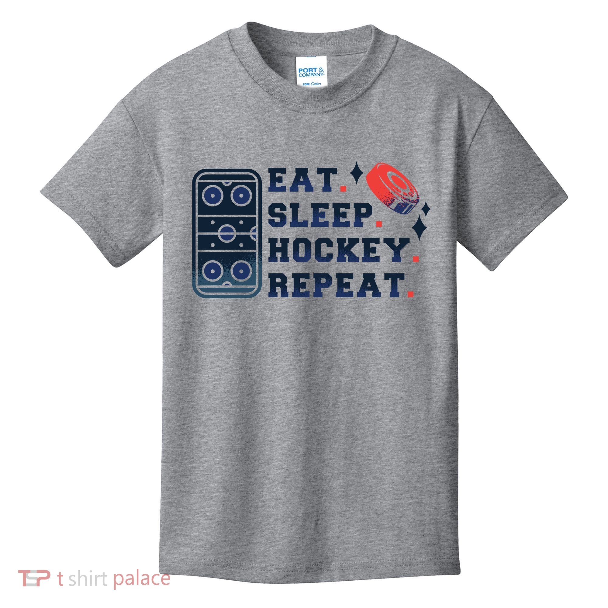 Eat Sleep Hockey Repeat Kids T-Shirt