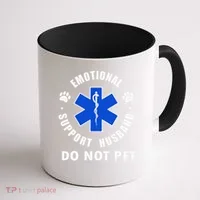 Emotional Support Husband Do Not Pet Coffee Mug thumb 1