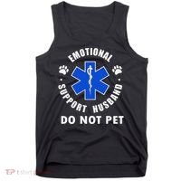 Emotional Support Husband Do Not Pet Tank Top thumb 0