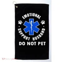 Emotional Support Husband Do Not Pet Golf Towel thumb 0