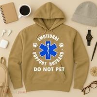 Emotional Support Husband Do Not Pet Hoodie thumb 3