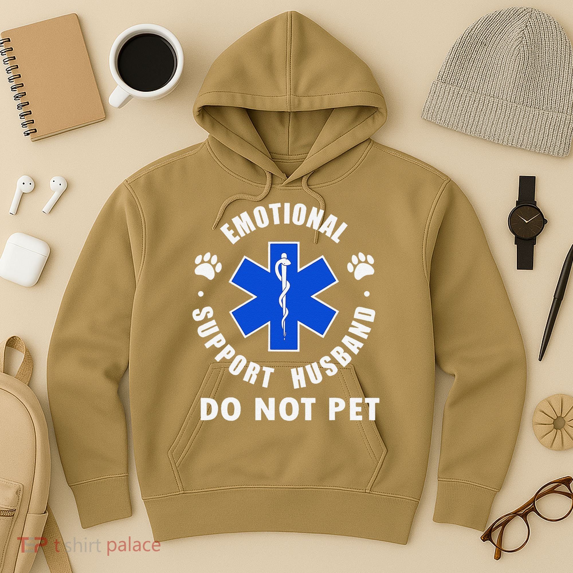 Emotional Support Husband Do Not Pet Hoodie
