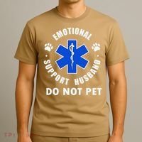 Emotional Support Husband Do Not Pet T-Shirt thumb 3