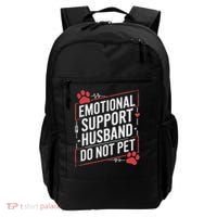 Emotional Support Husband Do Not Pet Women Funny Backpack thumb 0