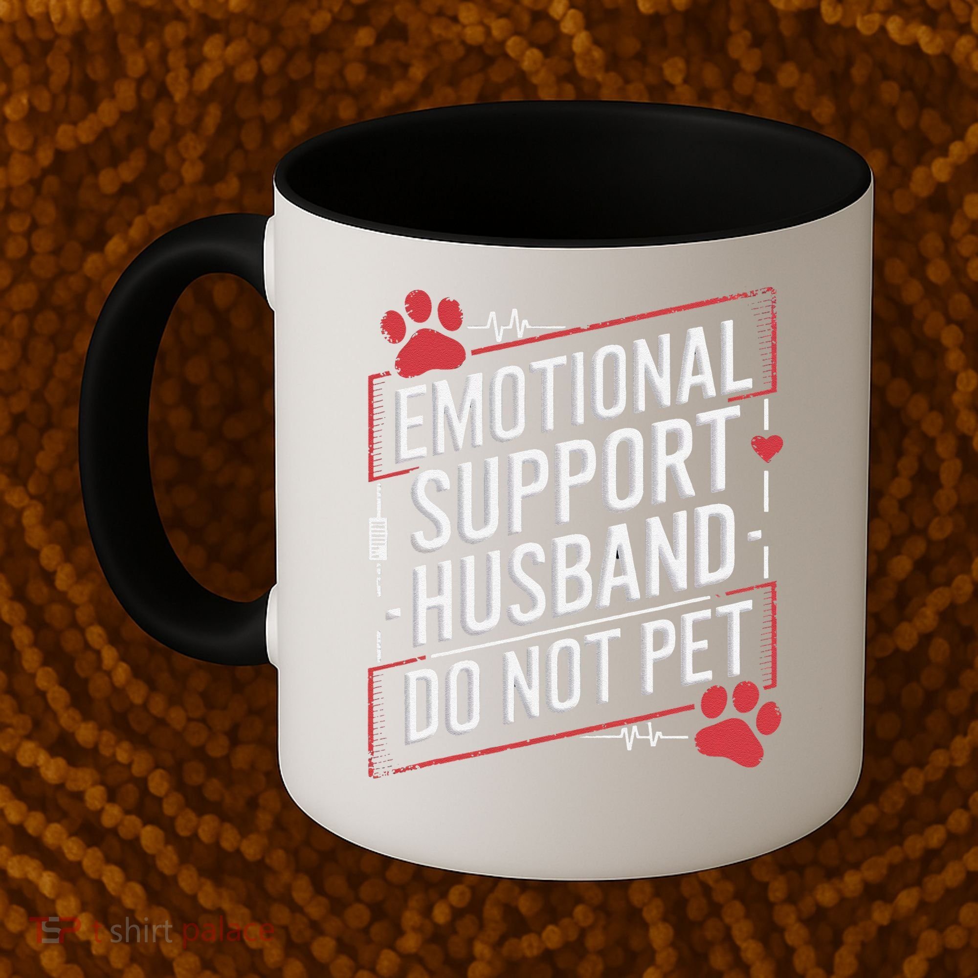 Emotional Support Husband Do Not Pet Women Funny Coffee Mug