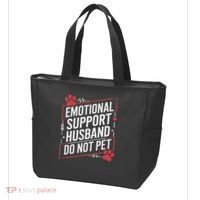 Emotional Support Husband Do Not Pet Women Funny Tote Bag thumb 3