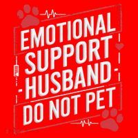 Emotional Support Husband Do Not Pet Women Funny Santa Hat thumb 1