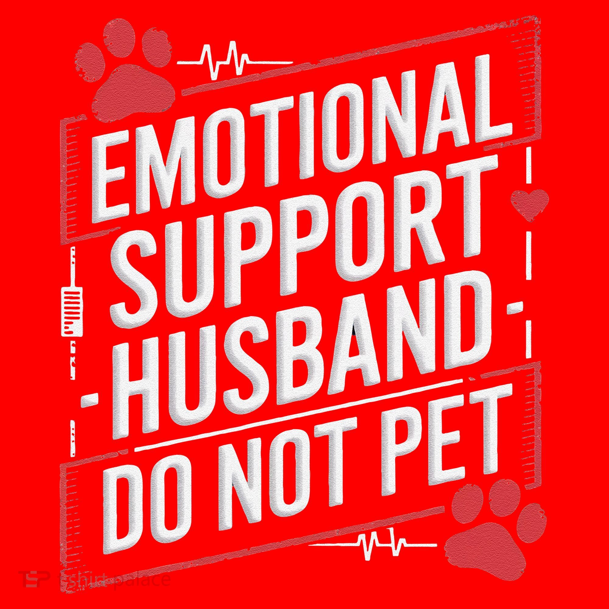 Emotional Support Husband Do Not Pet Women Funny Santa Hat
