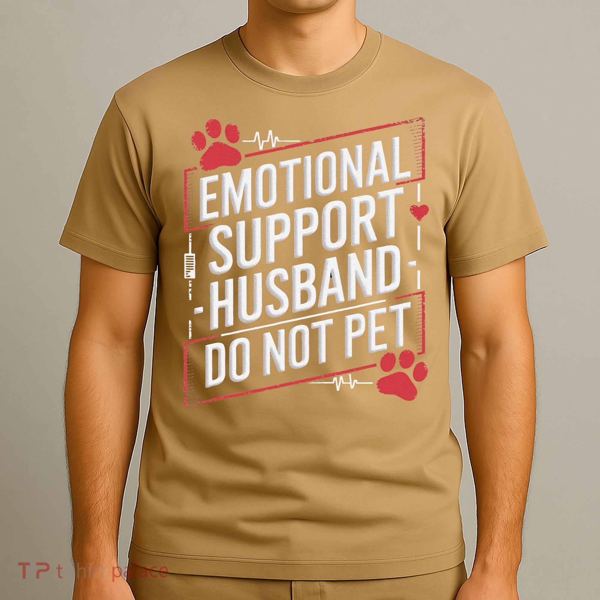 Emotional Support Husband Do Not Pet Women Funny T-Shirt