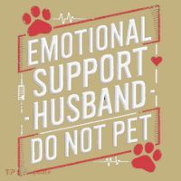 Emotional Support Husband Do Not Pet Women Funny Mousepad thumb 1