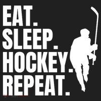 Eat Sleep Hockey Repeat Funny Women's Sweatshirt thumb 2