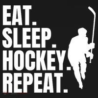 Eat Sleep Hockey Repeat Funny Toddler Hoodie thumb 2