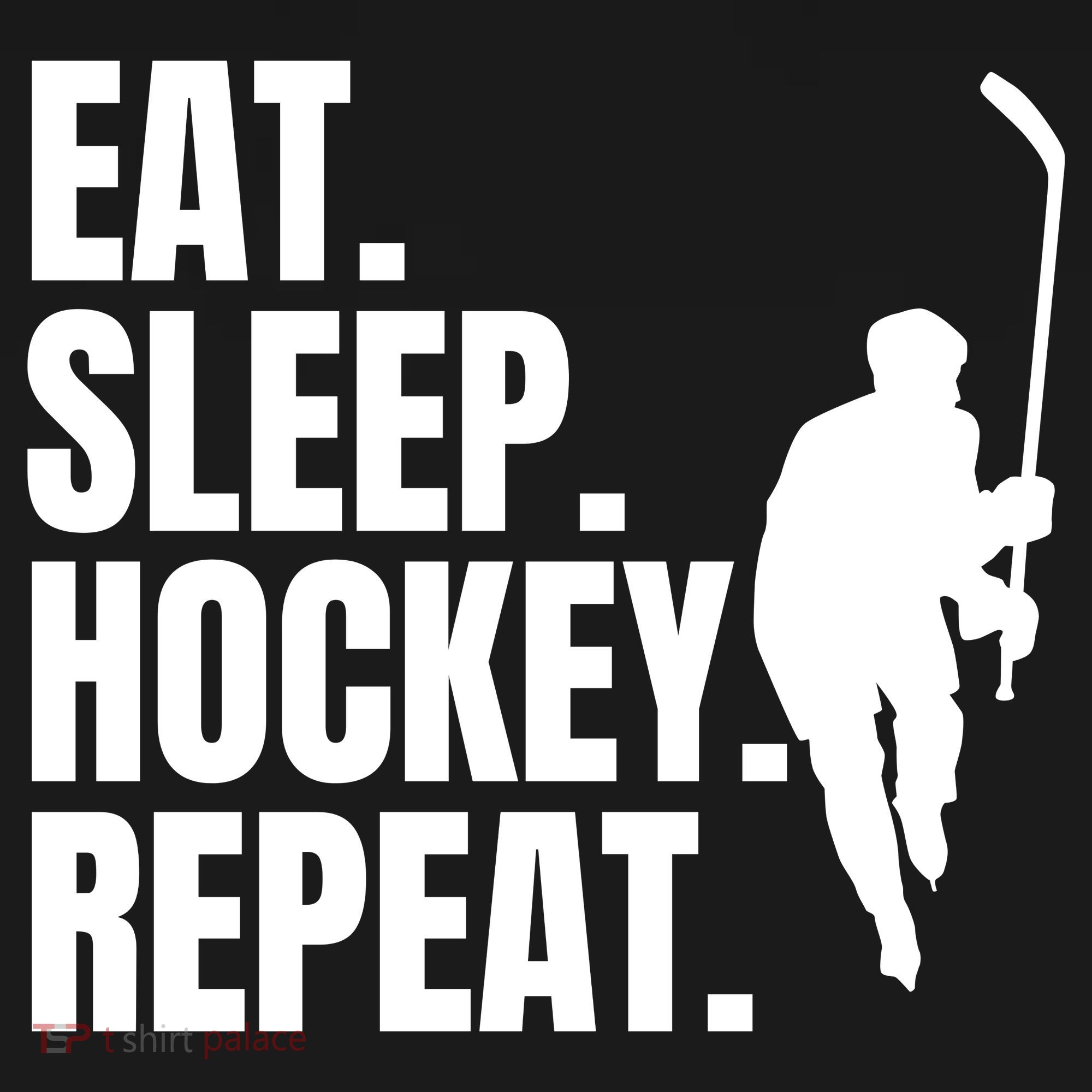 Eat Sleep Hockey Repeat Funny Toddler Hoodie