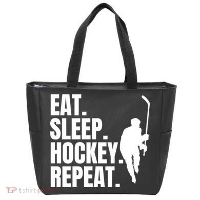 Eat Sleep Hockey Repeat Funny Bag