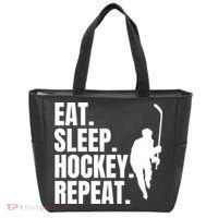 Eat Sleep Hockey Repeat Funny Tote Bag thumb 0