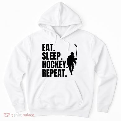 Eat Sleep Hockey Repeat Funny Hoodie