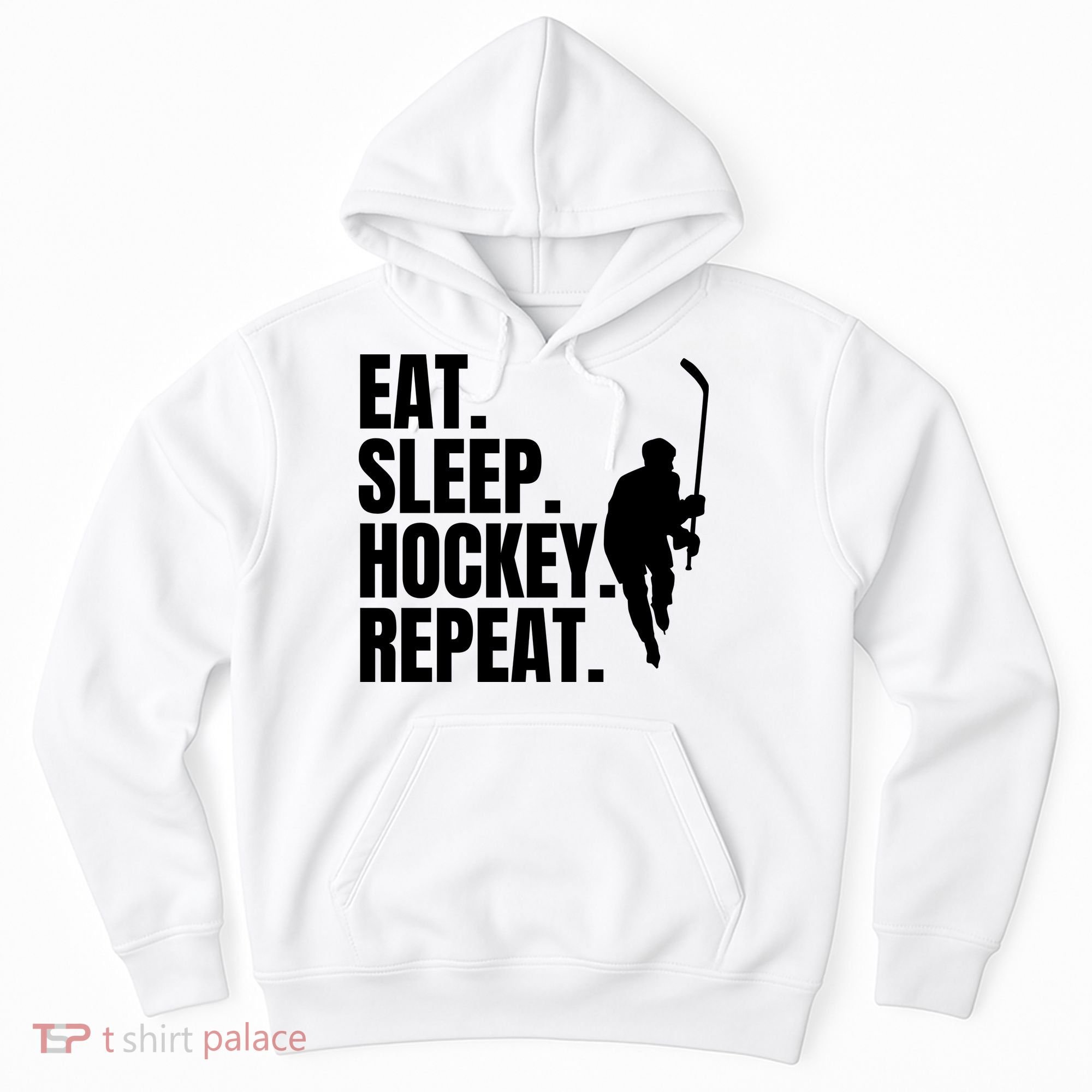 Eat Sleep Hockey Repeat Funny Hoodie