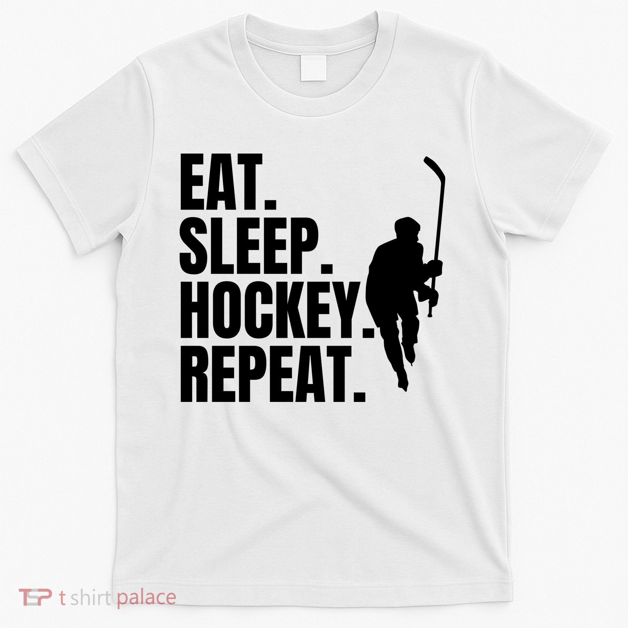 Eat Sleep Hockey Repeat Funny T-Shirt