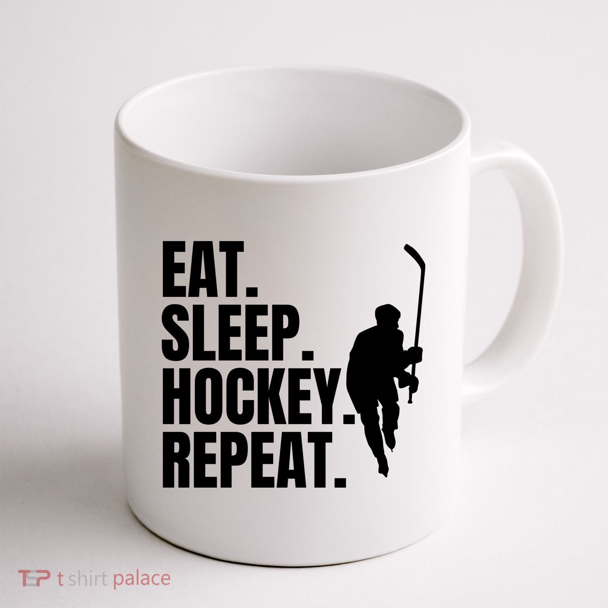 Eat Sleep Hockey Repeat Funny Coffee Mug