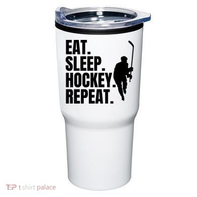 Eat Sleep Hockey Repeat Funny Tumbler