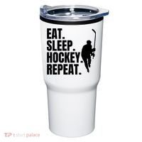 Eat Sleep Hockey Repeat Funny Tumbler thumb 0