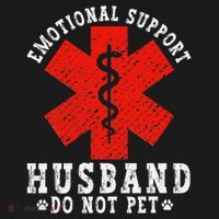 Emotional Support Husband Do Not Pet Pajama Set thumb 2