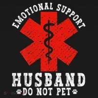 Emotional Support Husband Do Not Pet Tank Top thumb 6