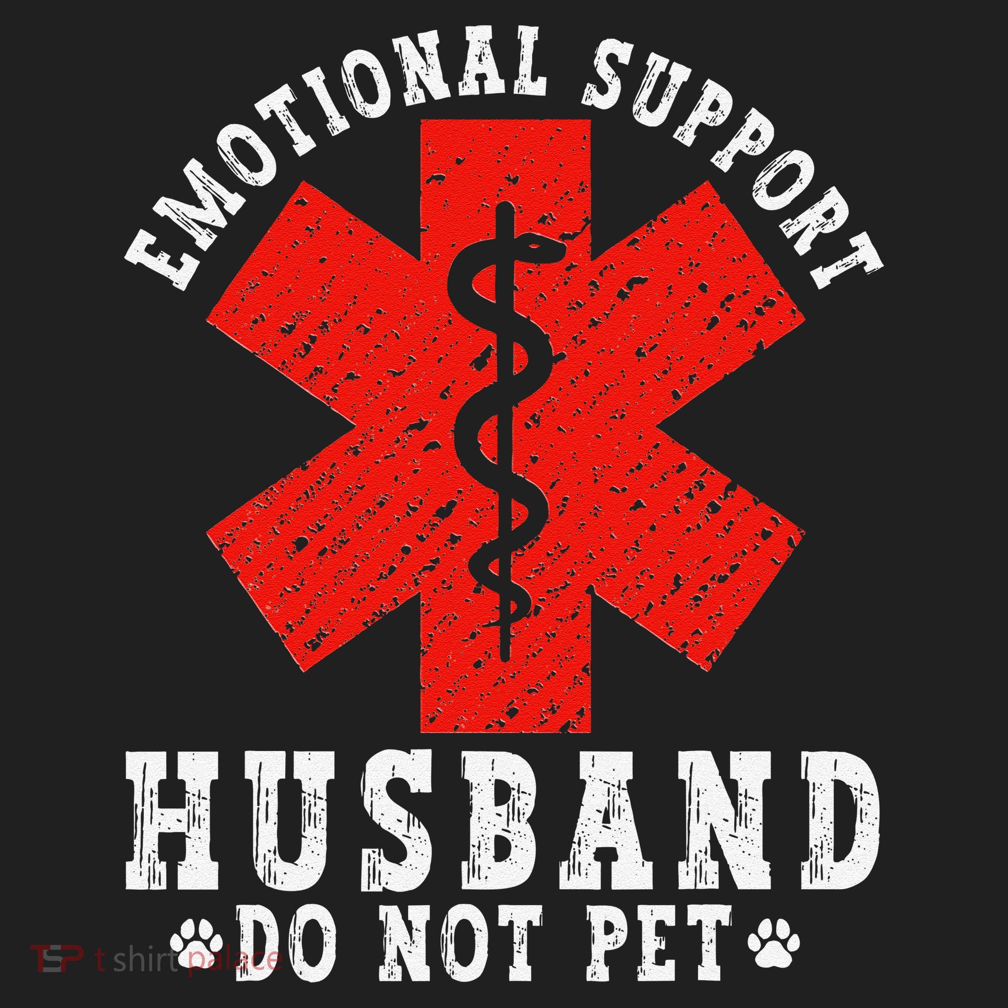 Emotional Support Husband Do Not Pet Golf Towel