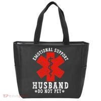 Emotional Support Husband Do Not Pet Tote Bag thumb 0